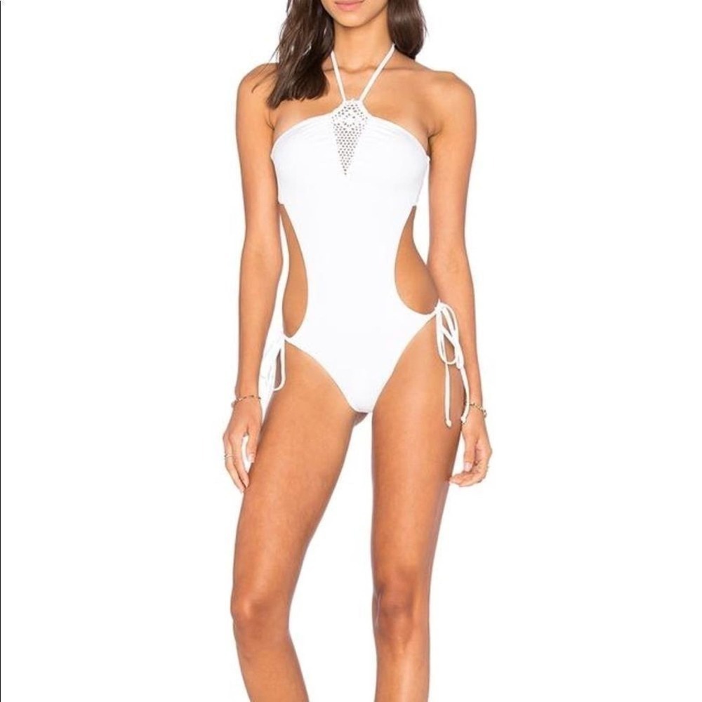 Frankies Festival Cut Out One-piece Bathing Suit NWT